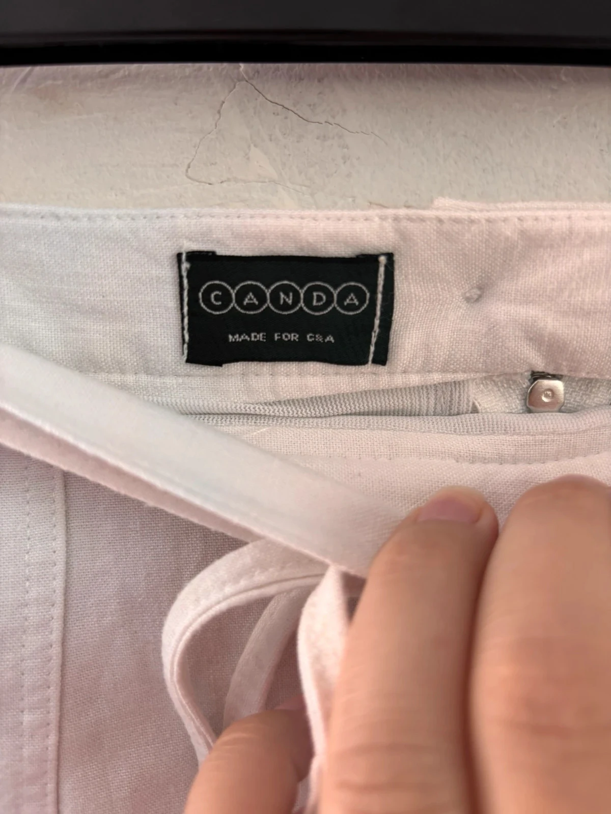 Falda larga fluida de lino y viscosa blanca Canda (C&A) Talla 38 (estimada) Muy buen estado – photo 6